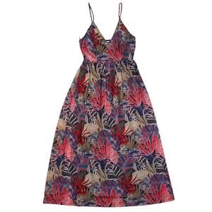 JAPNA Multi Color Back Smocking Printed Dress